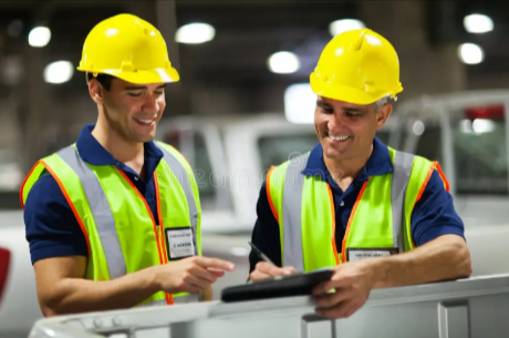 Workers using tablets for USPS shipping services in Utah operations by the Mane Shipping team's professional logistics